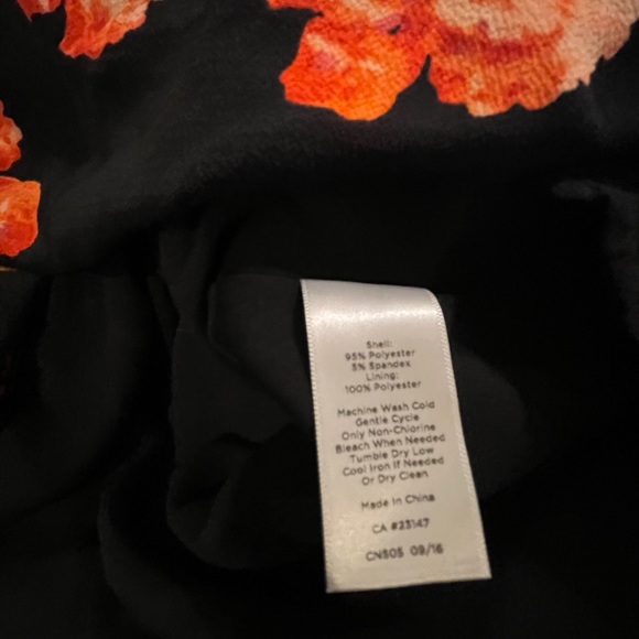 Talbots Floral Print Drape Neck Dress 2P FREE SHIP - Picture 4 of 5